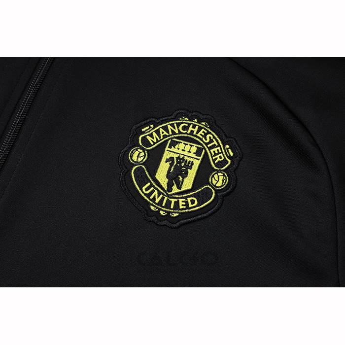 Tuta da Track di Giacca Manchester United Bambino 2025-2026 Nero Giallo